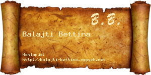Balajti Bettina névjegykártya